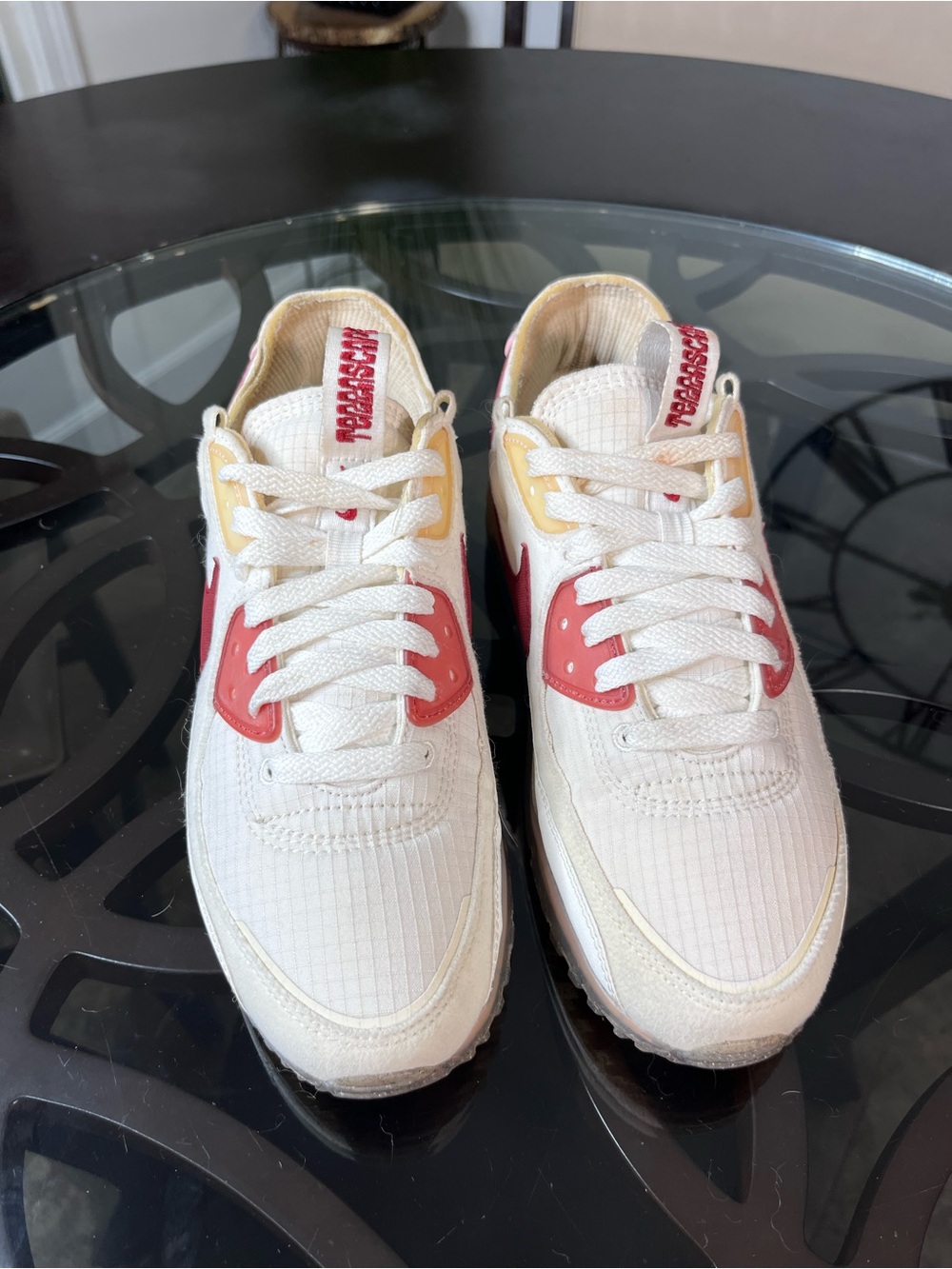 Nike Womens Air Max 90 Terrascape DC9450-100 White Red Sneaker Shoes Size 10 - Picture 4 of 6